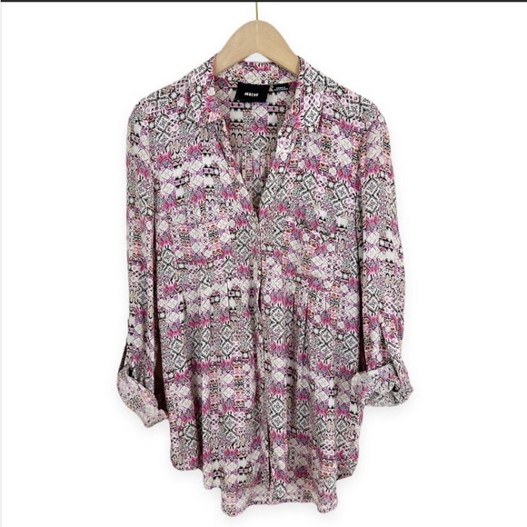 Anthropologie Maeve Islet Button-Down Printed Top XS - Picture 2 of 6